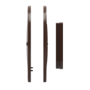 A side on view of the brown cat flap adapter
