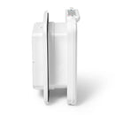 A side view of the elite microchip cat flap with timer control which c an show the entry / exit status of the last three cats to use the cat flap