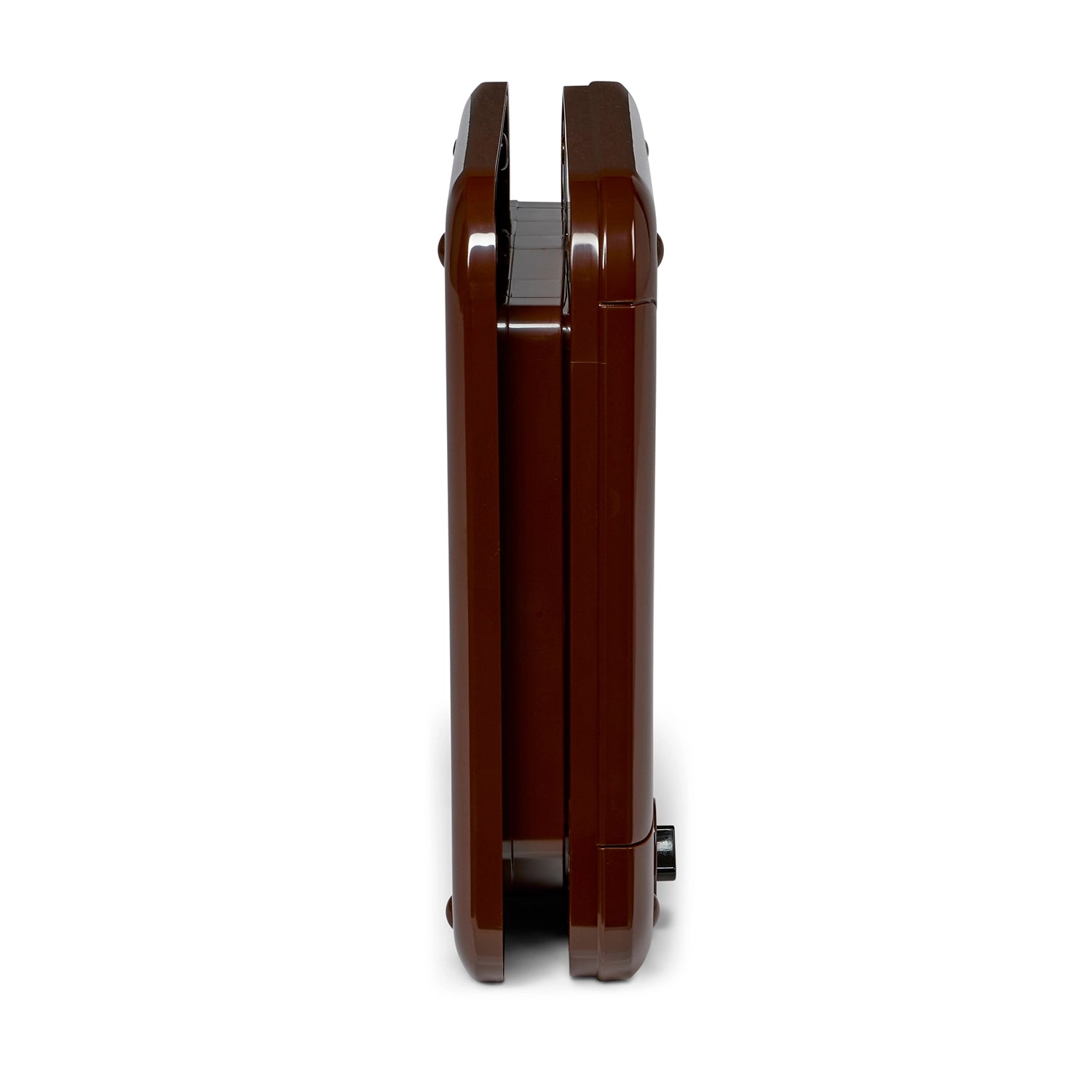 A side on view of the rotary 4-way cat flap which is self lining up to two inches and can be installed on a variety of door and wall types.