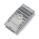A close view of the back of the three stage replacement filter for the Cat Mate pet fountain