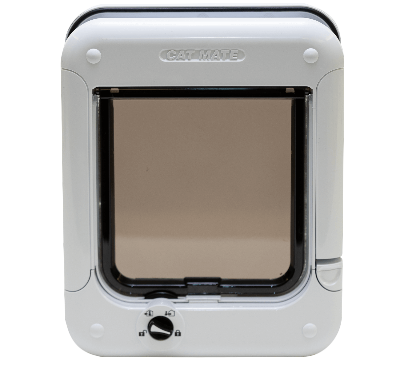 Rotary 4 Way Locking Cat Flap White 358W