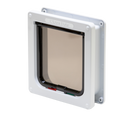 Puerta para gatos con cierre de 4 posiciones y revestimiento de puerta de hasta 50 mm (2 pulgadas) – Blanca (CP 235W)