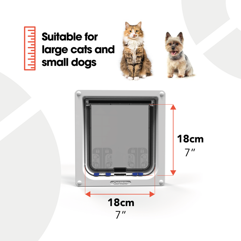 Large Cat Flap – White (221W)