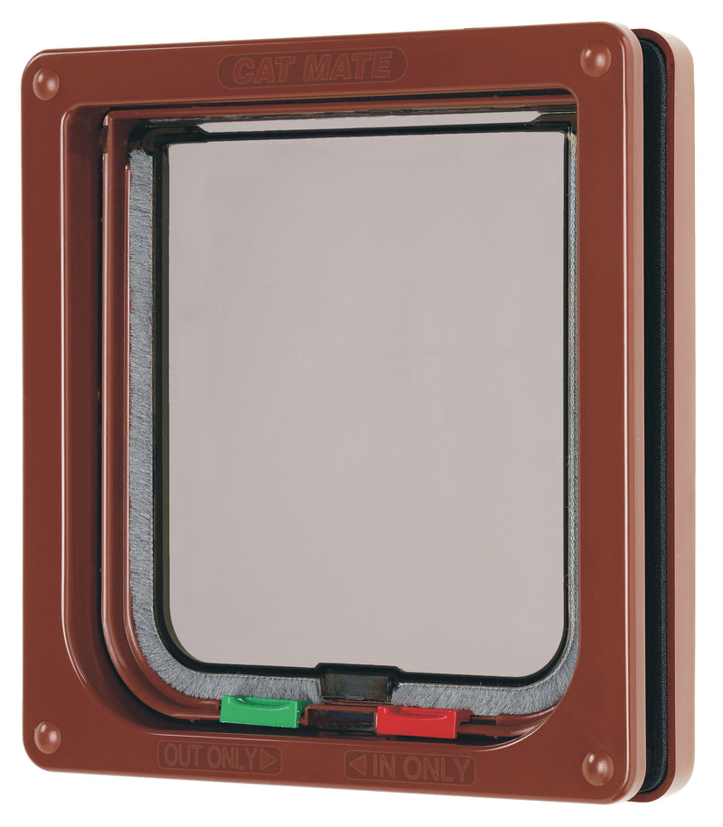 4-Way-Locking Cat Flap Brown (309B)