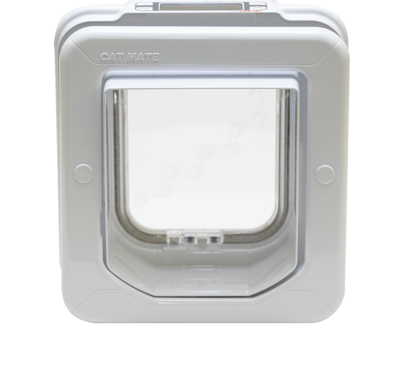 Cat Mate Elite I.D. Disc Cat Flap with Timer Control – White (305W)