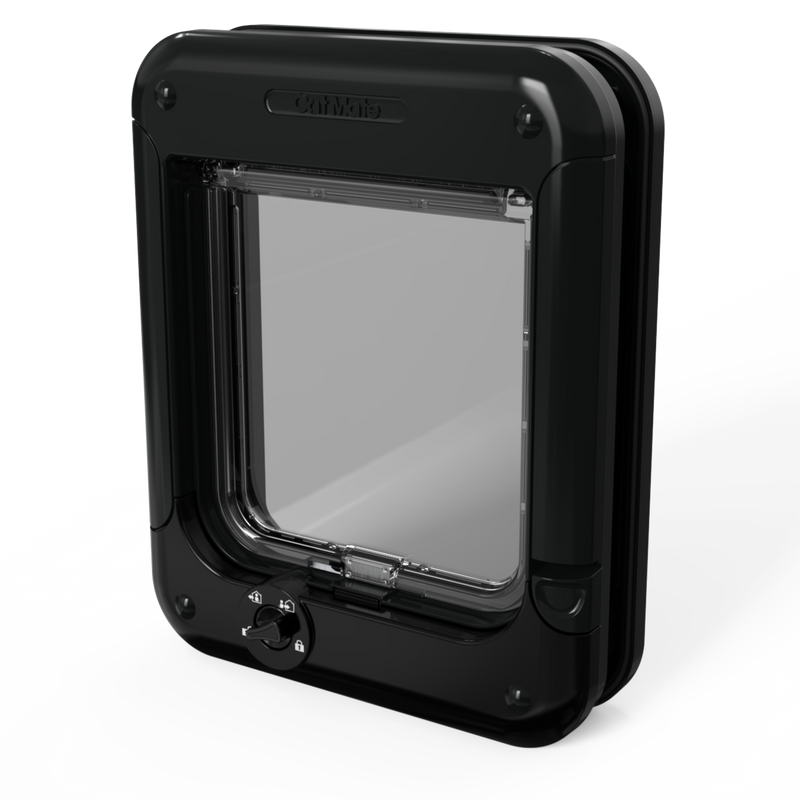 Black cat flap microchip best sale