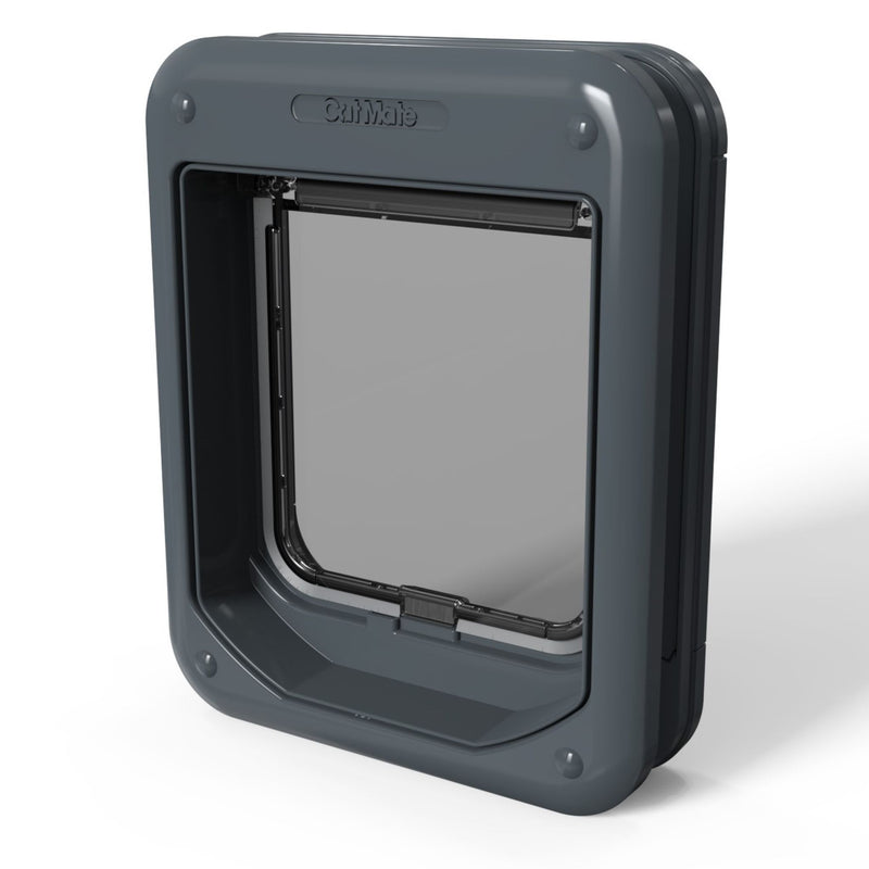 Cat Mate Rotary 4-Way-Locking Cat Flap – Grey (358G)