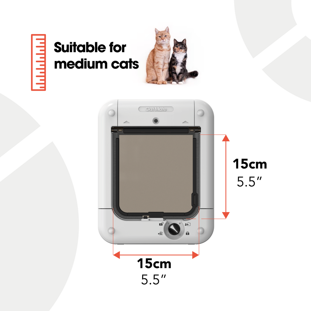 Microchip Cat Flap White 360W