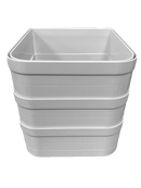 A stack of three wall liners in white on a clear background 