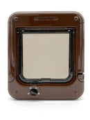 Closer Pets Rotary 4-Way-Locking Cat Flap - Brown (CP358B)