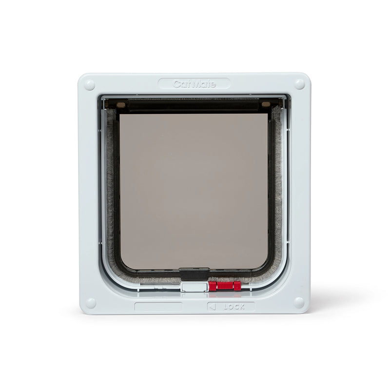 Puerta para gatos con cerradura y revestimiento de puerta de hasta 50 mm (2 pulgadas) (234)