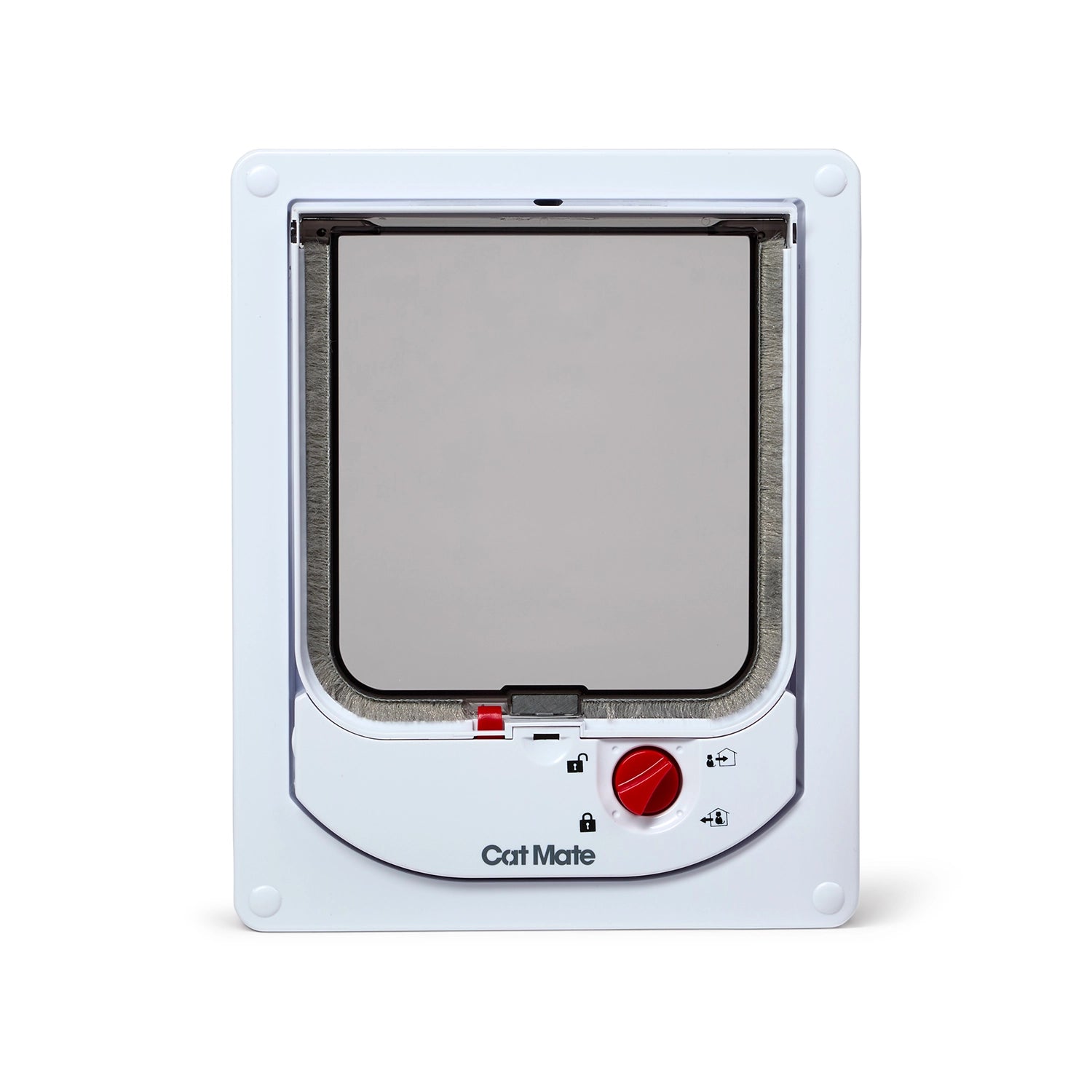 Cat Mate electromagnetic white pet door on a white background