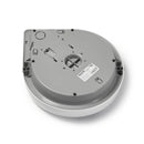 A view which shows the bottom of the automatic pet feeder on a white background 