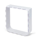 A white plastic wall liner suitable for installing certain cat flaps in to a wall or deep door 