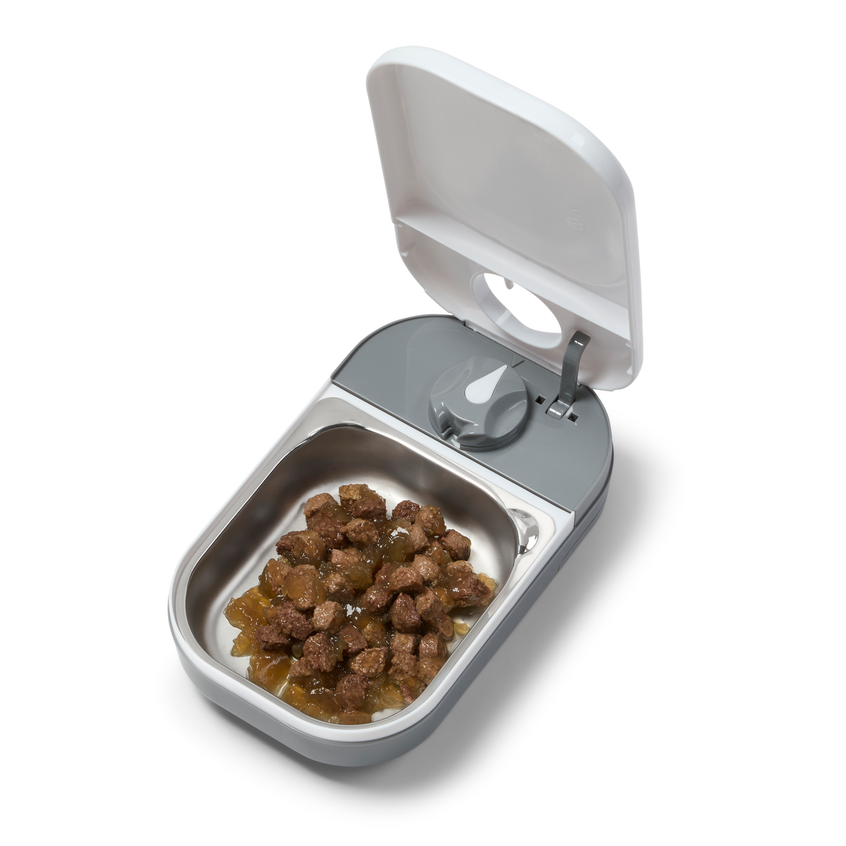 One-meal Automatic Pet Feeder with Stainless Steel Bowl Insert (C100)