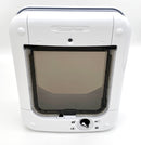 Closer Pets Rabat/porte résistant aux intempéries activé par puce électronique avec verrouillage manuel – Blanc (CP 360 W)