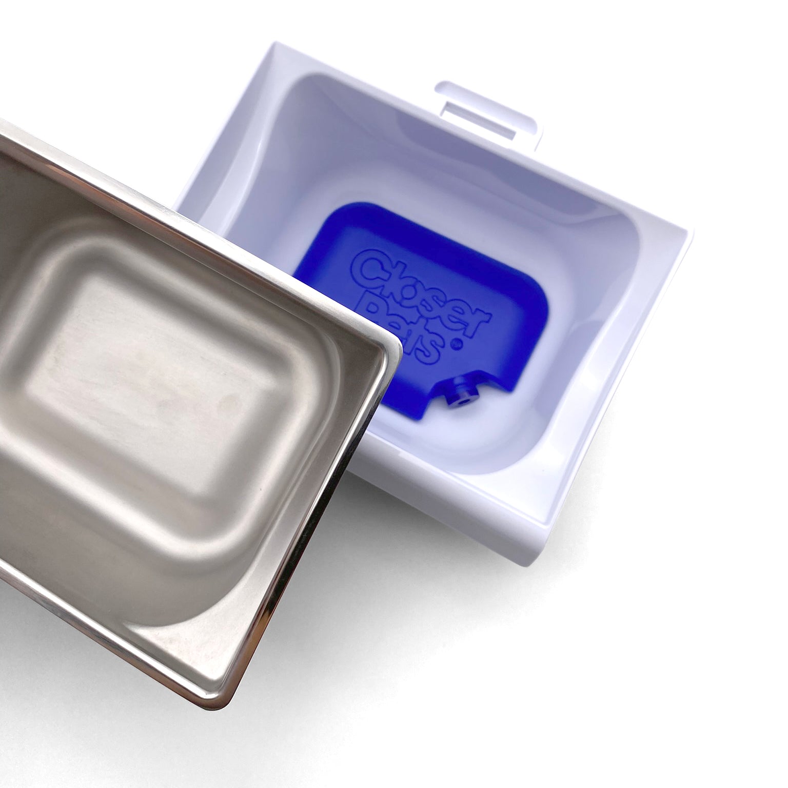 Stainless Steel Inserts x 2 for Closer Pets MiBowl Automatic Microchip Pet Feeder (CP504)