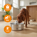 Dog Mate 8 Litre Stainless Steel Cordless Pet Water Fountain