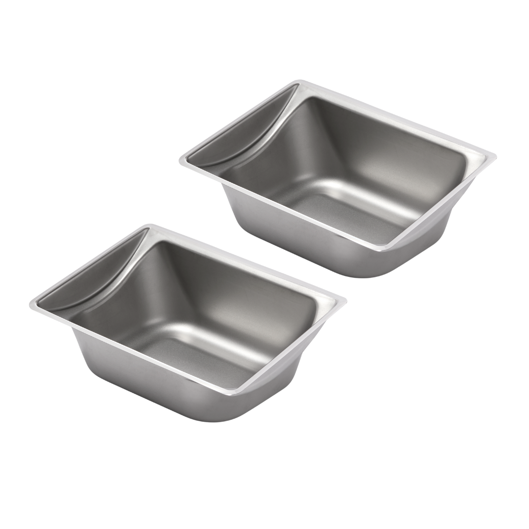 Inserts en acier inoxydable x 2 pour Closer Pets MiBowl Mangeoire automatique à puce électronique pour animaux de compagnie (CP504)