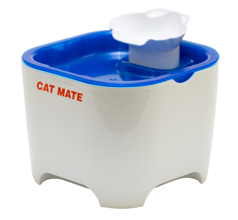 Fuente para mascotas Shell de dos niveles y tres litros – Cuenco azul (412E)