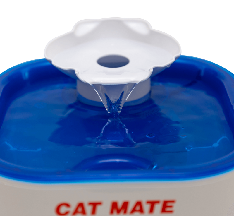 Fontaine pour animaux de compagnie à deux niveaux et trois litres – Bol bleu (412E)