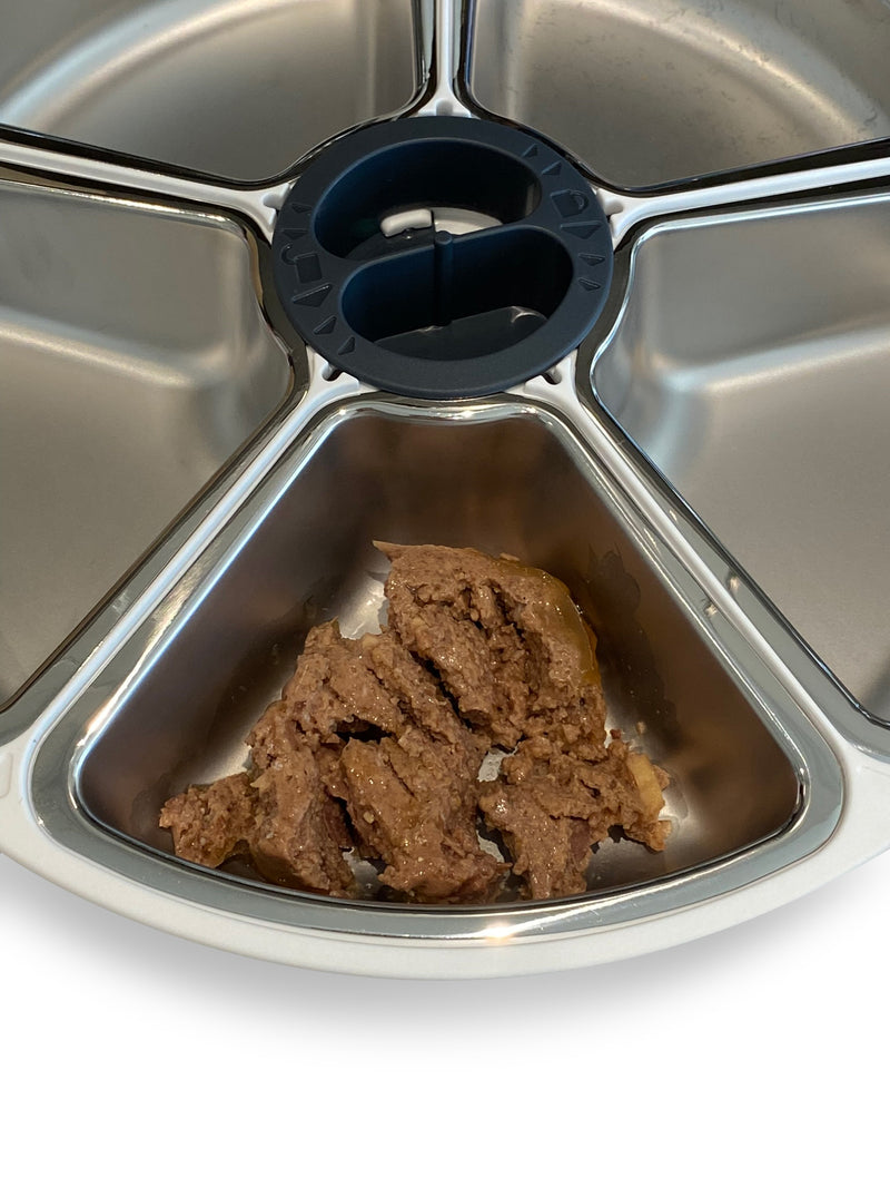 Closer Pets Insertos de acero inoxidable x 5 para comederos automáticos para mascotas de cinco comidas (solo tazones)