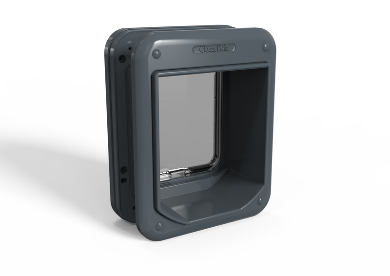 Black cat top flap microchip